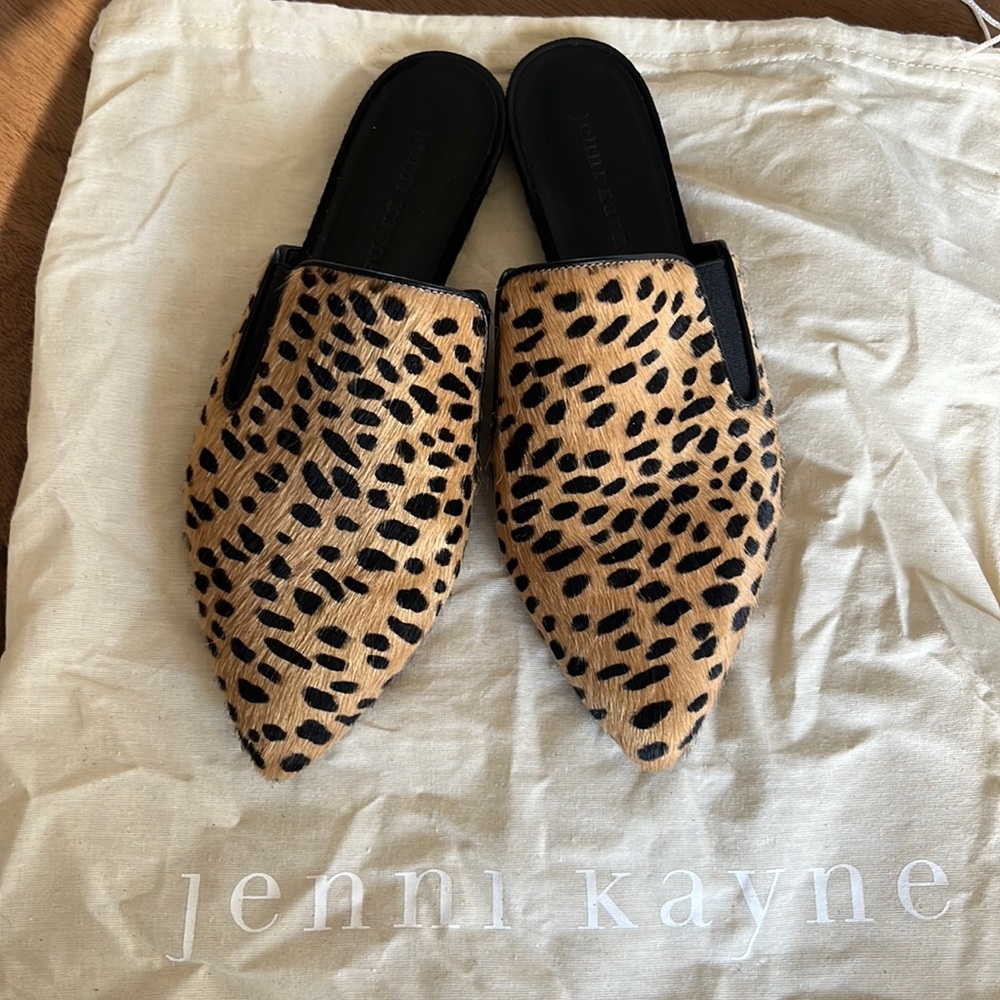 Jenni Kayne Cheetah Pony Hair Mules